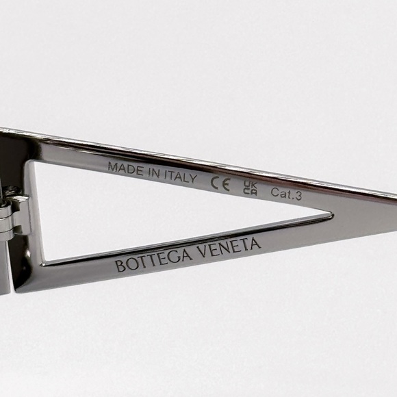 NEW BOTTEGA VENETA BV1085SA 001 SILVER GREY WOMEN SUNGLASSES BOTTEGA VENETA - Picture 10 of 11